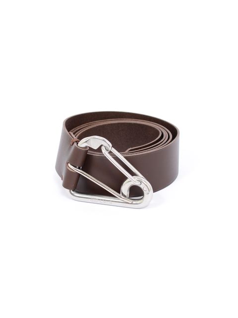 【26AW】カラビナ ベルト ロロ・ピアーナ社製 レザー  / CARABINER BELT / ブラウン