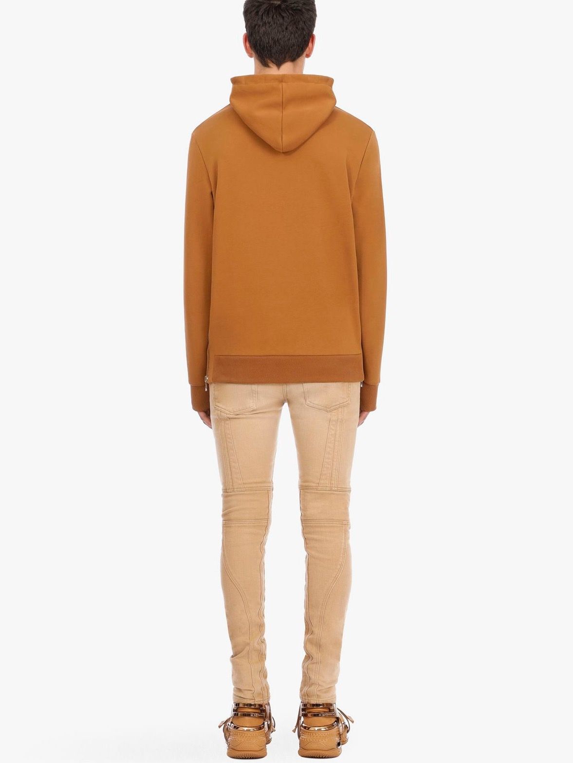 エンボスロゴ サイドジップ パーカー BH2 C&S HOODIE / キャメル