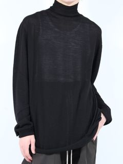 【25AW】オーバーサイズ タートル セーター / OVERSIZED TURTLE / ブラック