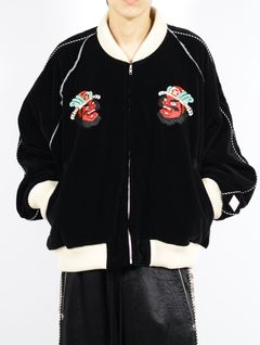 【25AW】ベルベット ヤマキング エンブロイド スーベニア ジャケット / VELVETEEN YAMA KING EMBROIDERED SOUVENIR JKT / ブラック