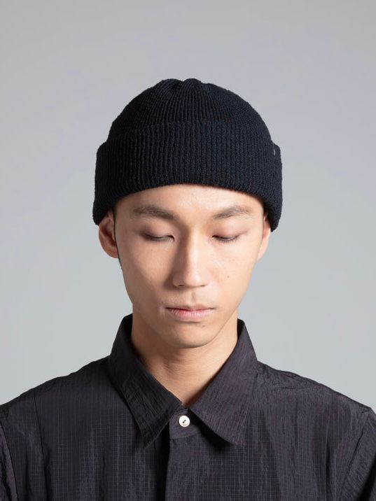 【25SS】ショートカフ ビーニー / SHORT CUFF BEANIE / ブラック