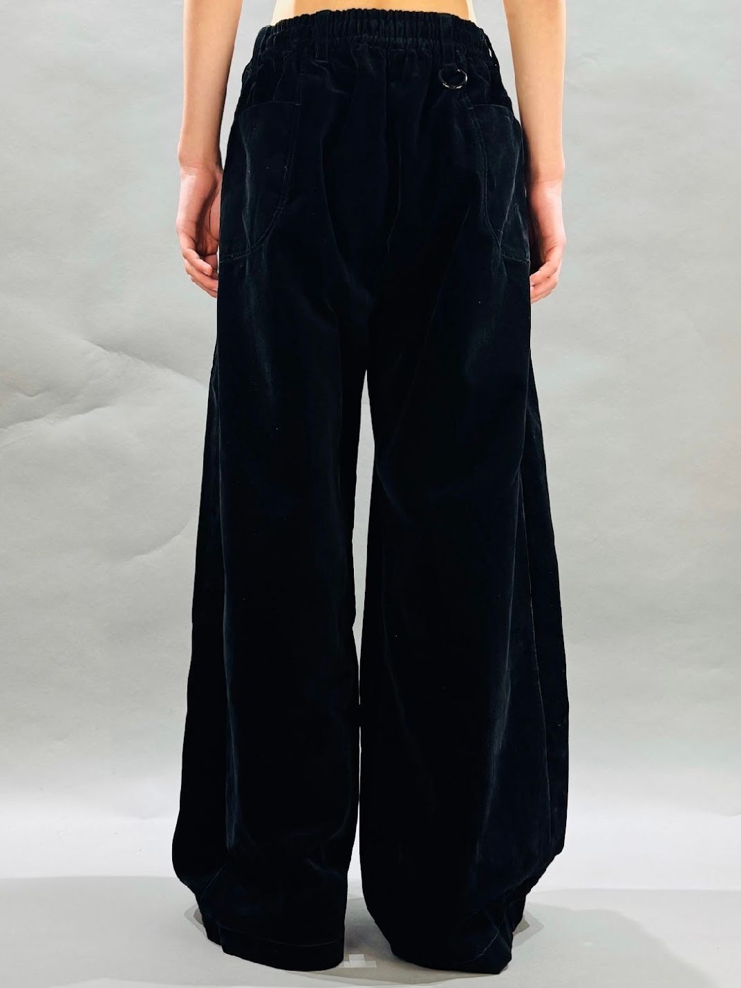 【25AW】フロッキー加工 カバード デニム 2サイド トラウザー パンツ / COVERED DENIM 2 SIDES TROUSERS / ブラック