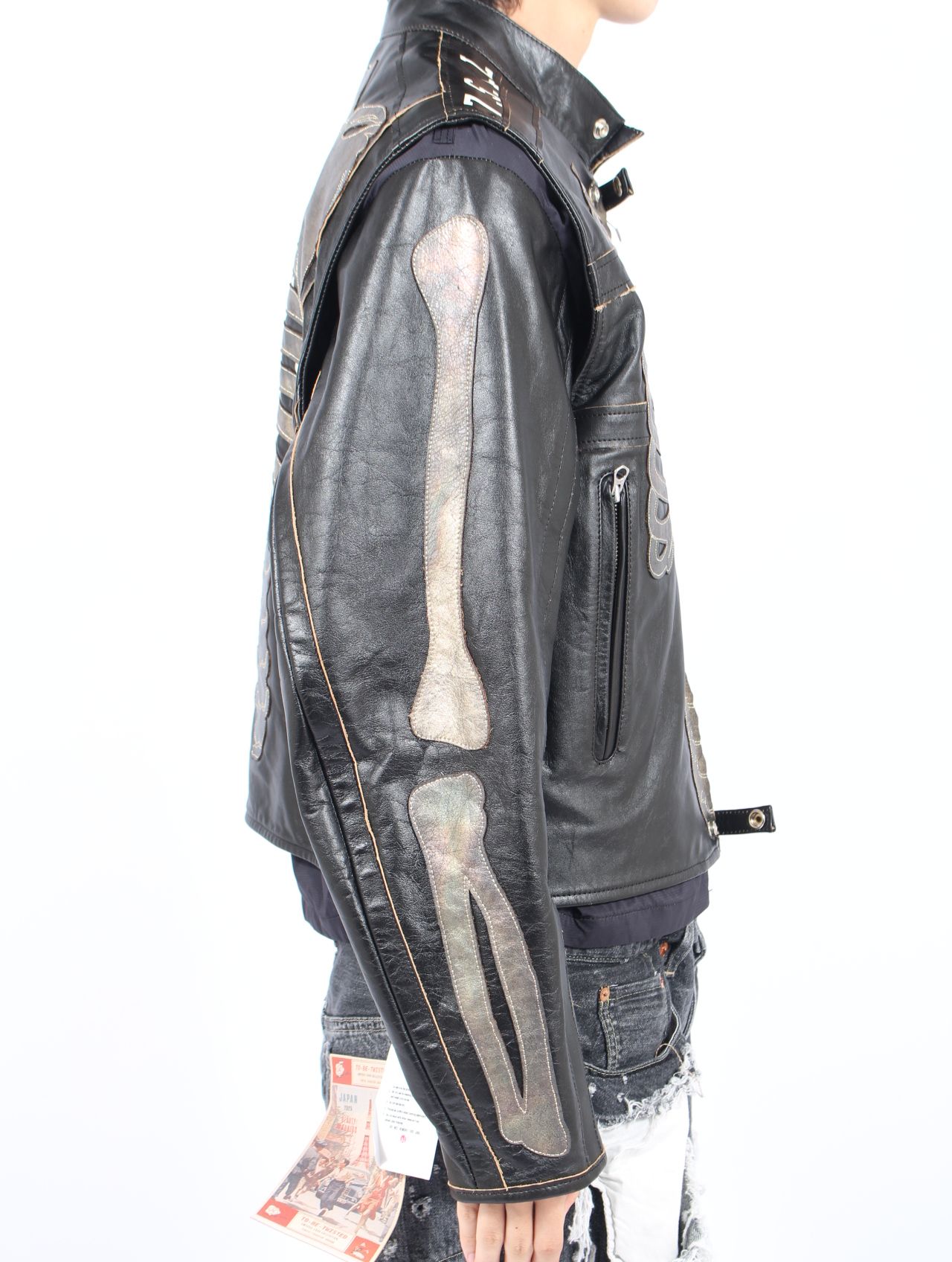【25AW】ボーン デタッチャブル レーサー ライダース / DETACHABLE RACER RIDERS Ver, BONE / ブラック