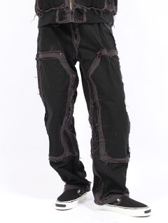 【25AW】ブラックミーンズ コラボレーション デコンストラクテッド ペインター パンツ / BLACKMEANS × KAMIYA DECONSTRUCTED PAINTER PANTS / ブラック