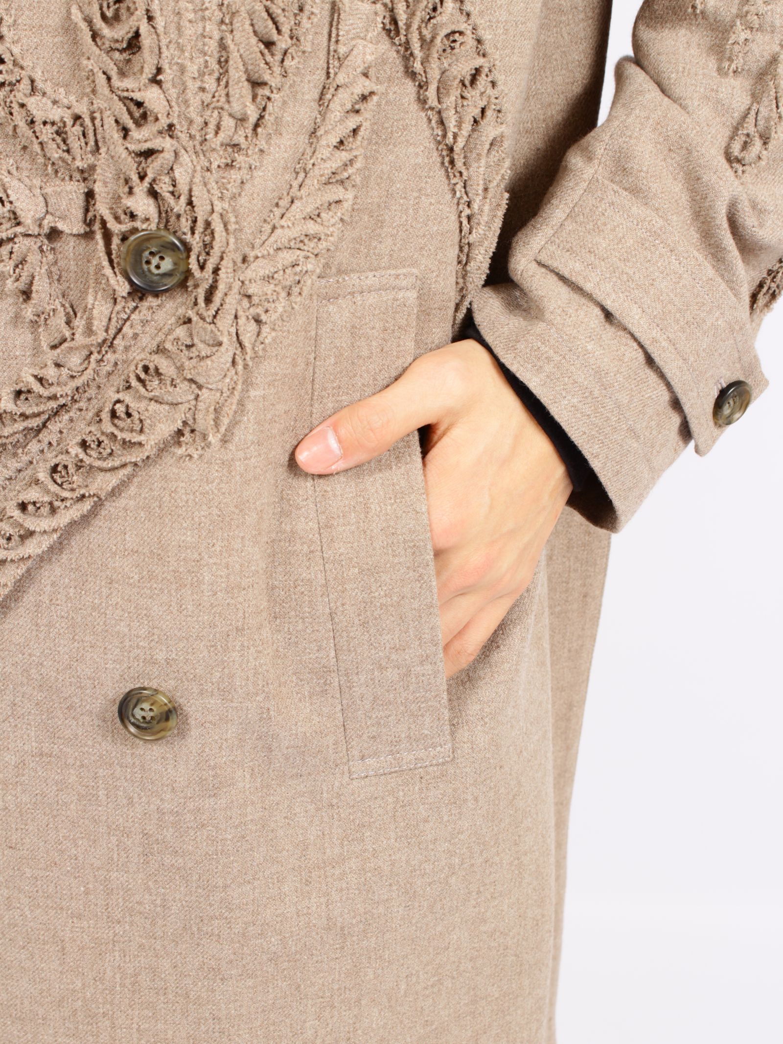【26AW】ロング ウール コート / LONG WOOL COAT / ベージュ