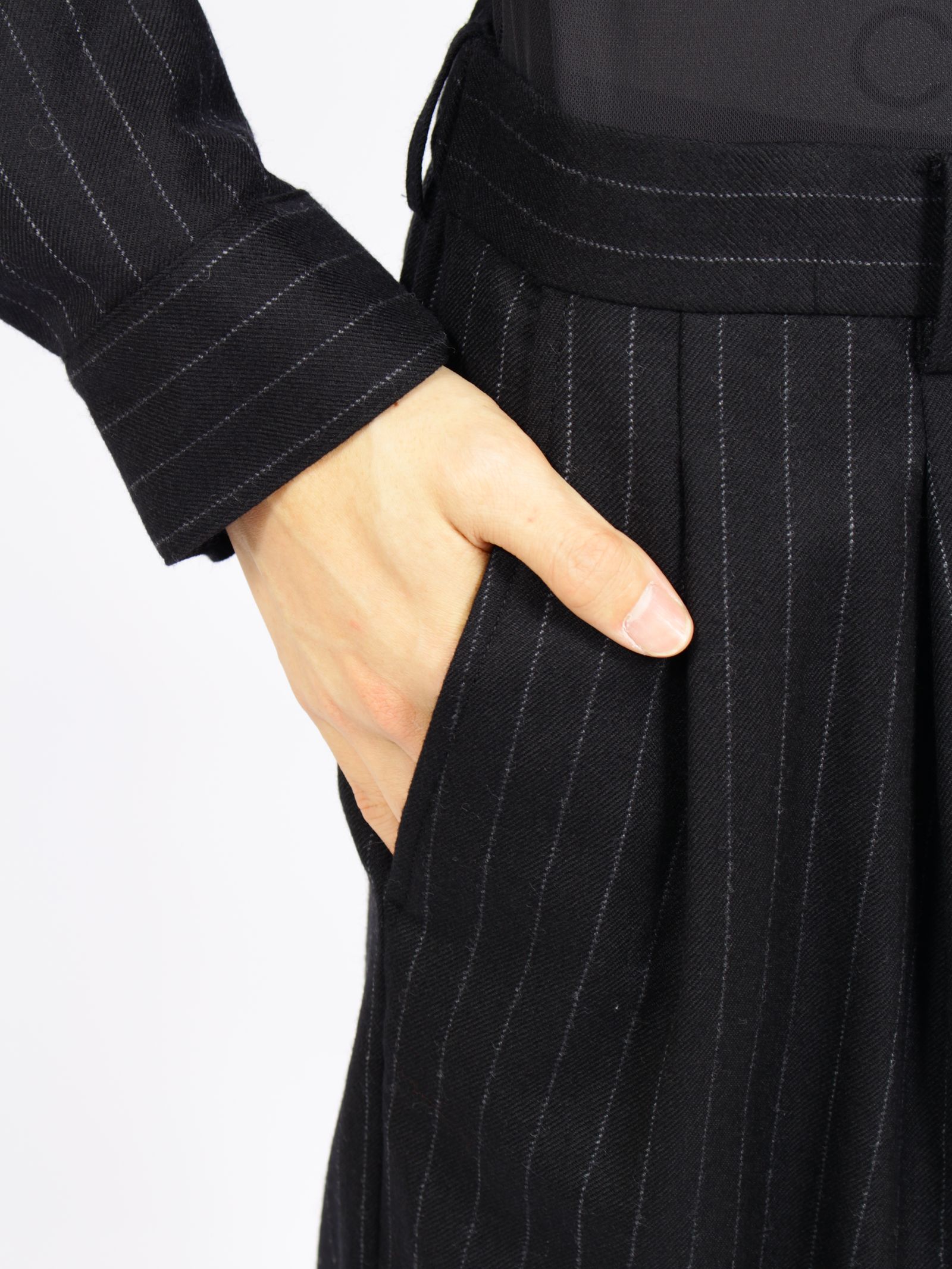 【26AW】ワイド トラウザーズ / WIDE TROUSERS / ブラック