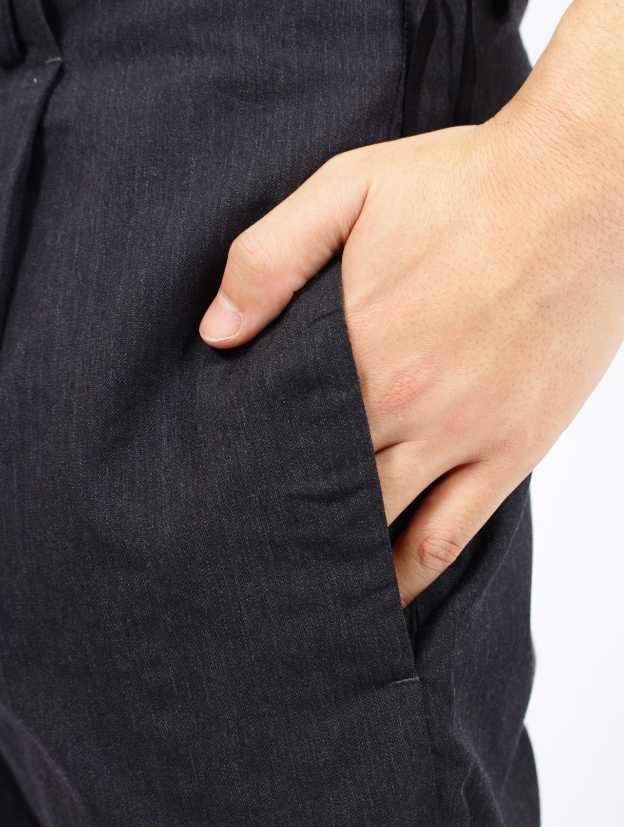 【25SS】プリーツ ウエスト ワイドフィット トラウザーズ / PLEATED-WAIST WIDE FIT  TROUSERS / ダークグレイ