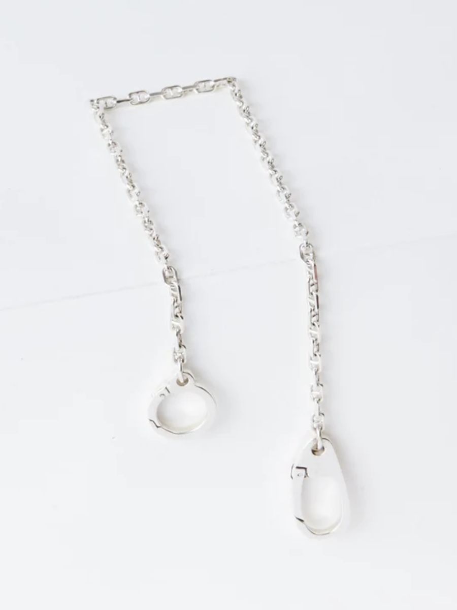ダブル クラスプ ウィズ ソリッド アンカー リンク ウォレットチェーン / DOUBLE CLASP WITH SOLID ANCHOR LINK / シルバー