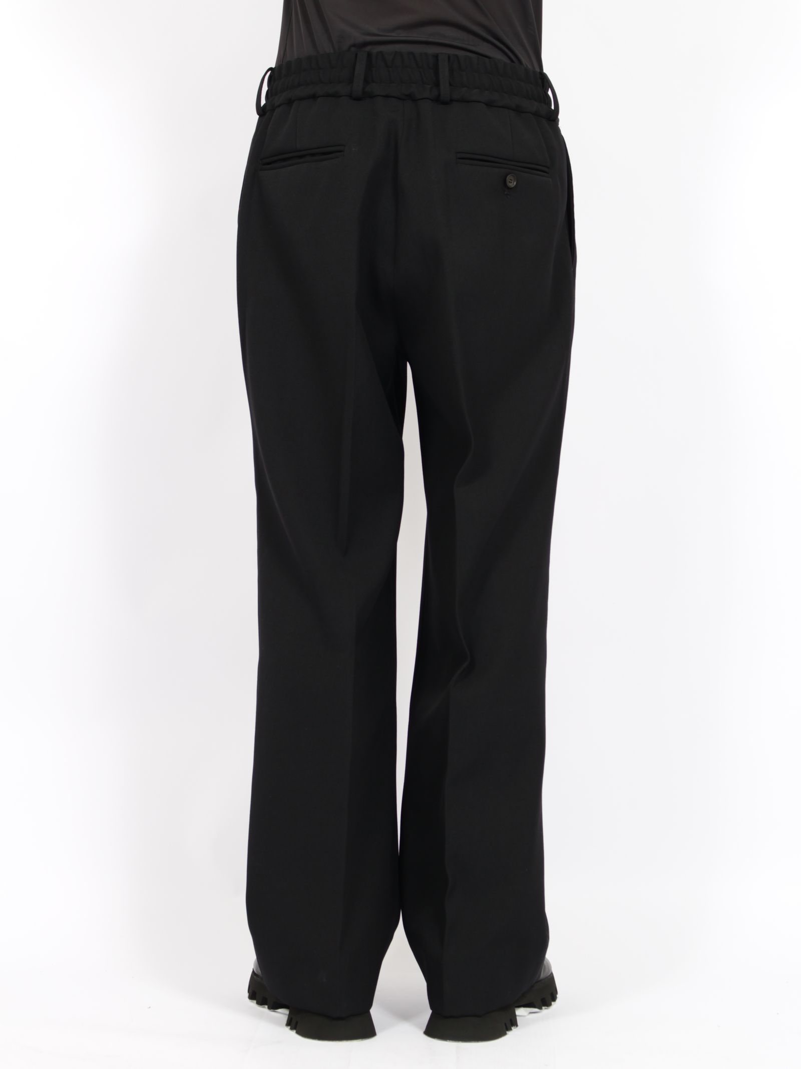 【26AW】ヘビー ウール ストレート イージー パンツ / HEAVY WOOL STRAIGHT EASY PANTS .16 / ブラック