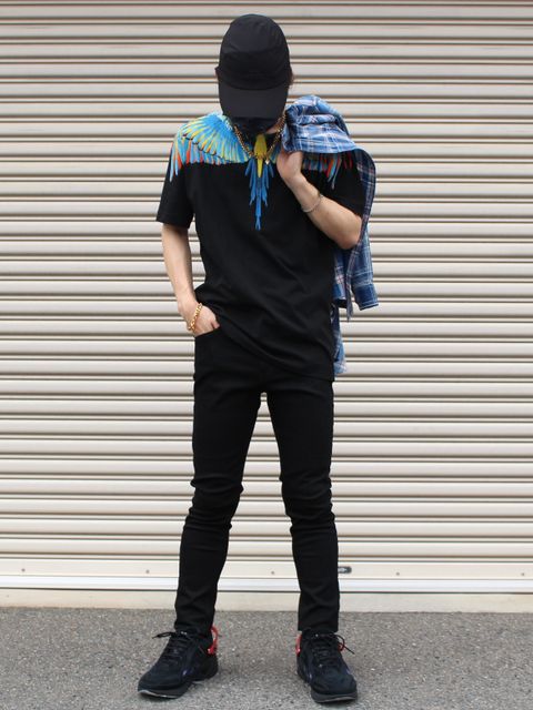 MARCELO BURLON,GalaabenDを使用したカジュアルストリートコーデ