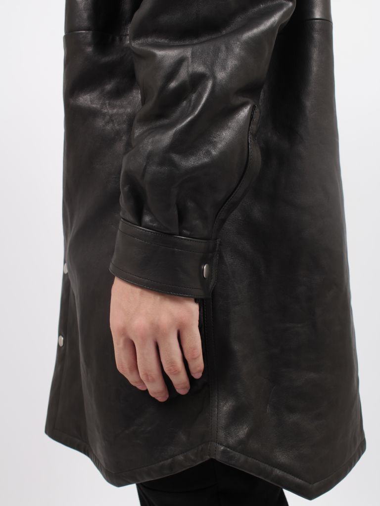 RICK OWENS - 【23FW】ジャンボ フォグポケット レザー アウターシャツ 