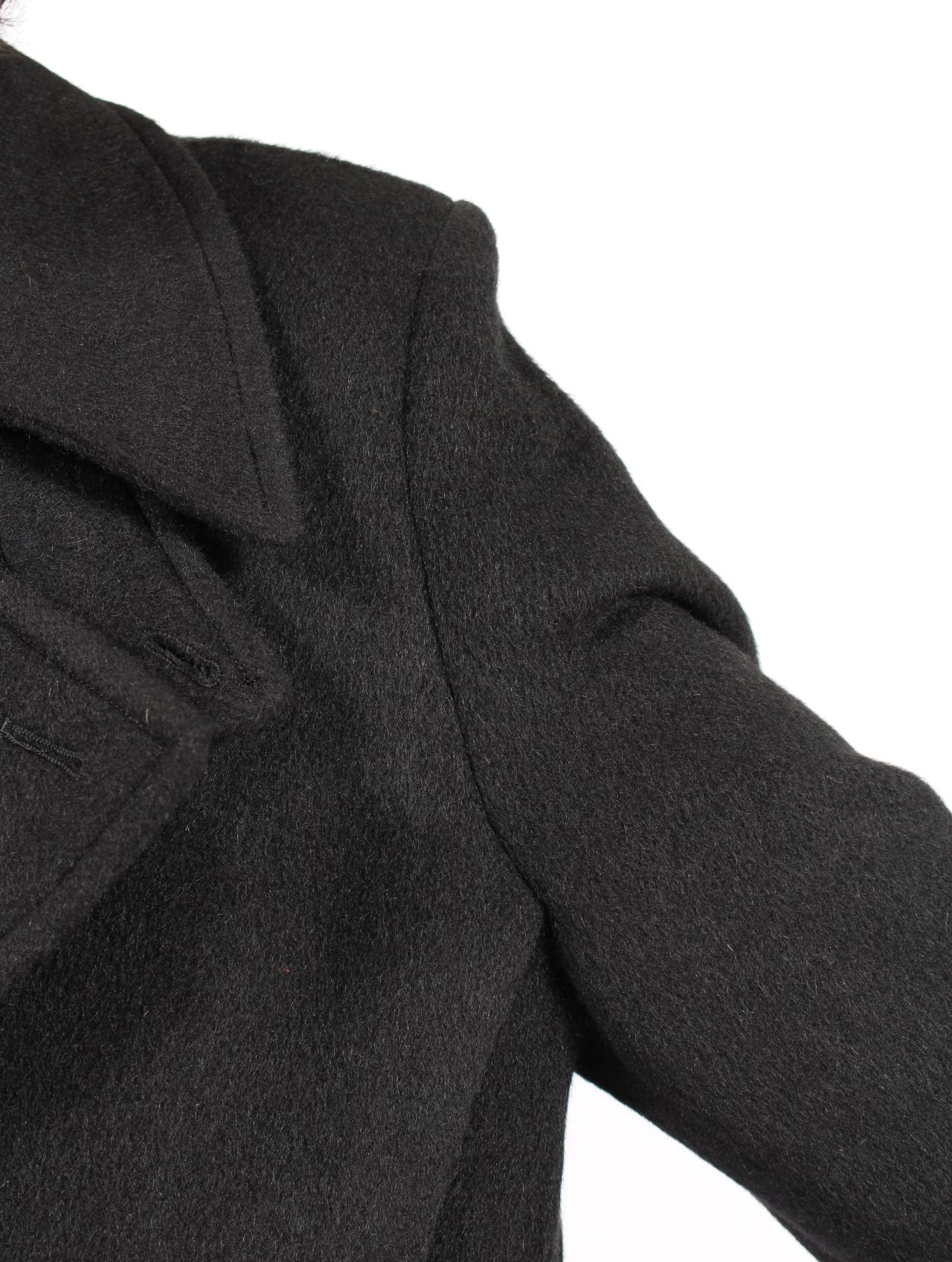 【25AW】 ダブル ブレステッド コート / DOUBLE BREASTED COAT / BLACK(ブラック)