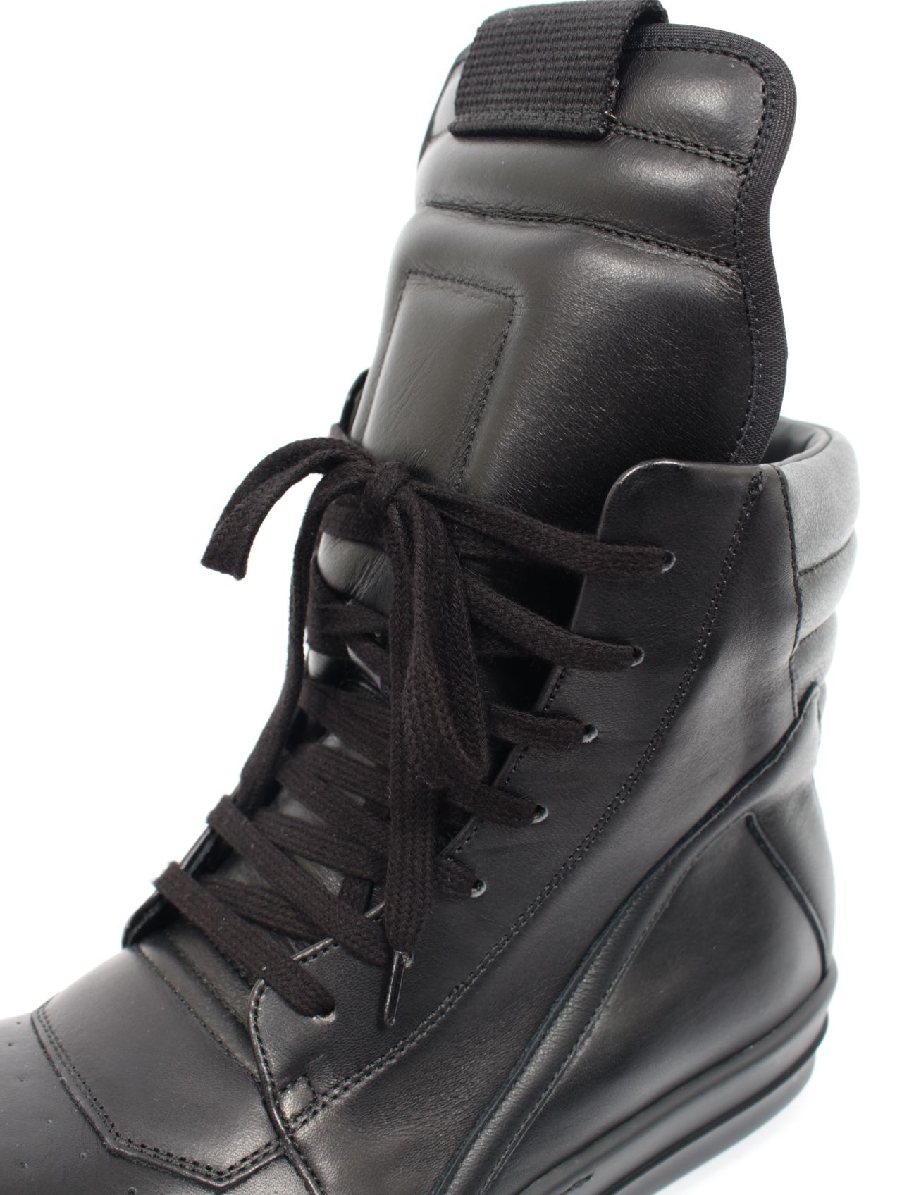 Rick Owens Chrome hearts geobasket high top sneaker suede