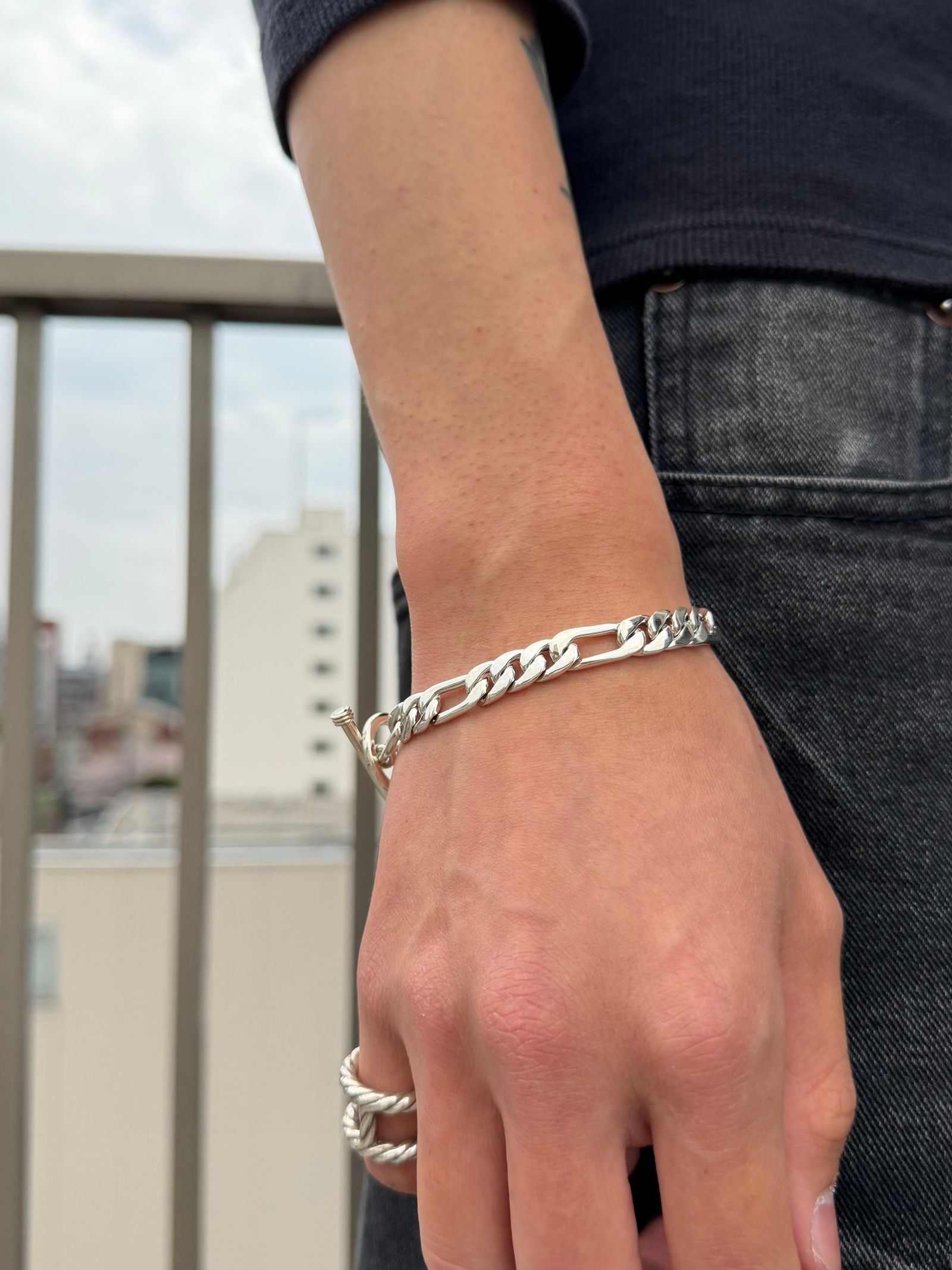 フィガロリンク ブレスレット / FIGARO LINK BRACELET -8mm- / シルバー