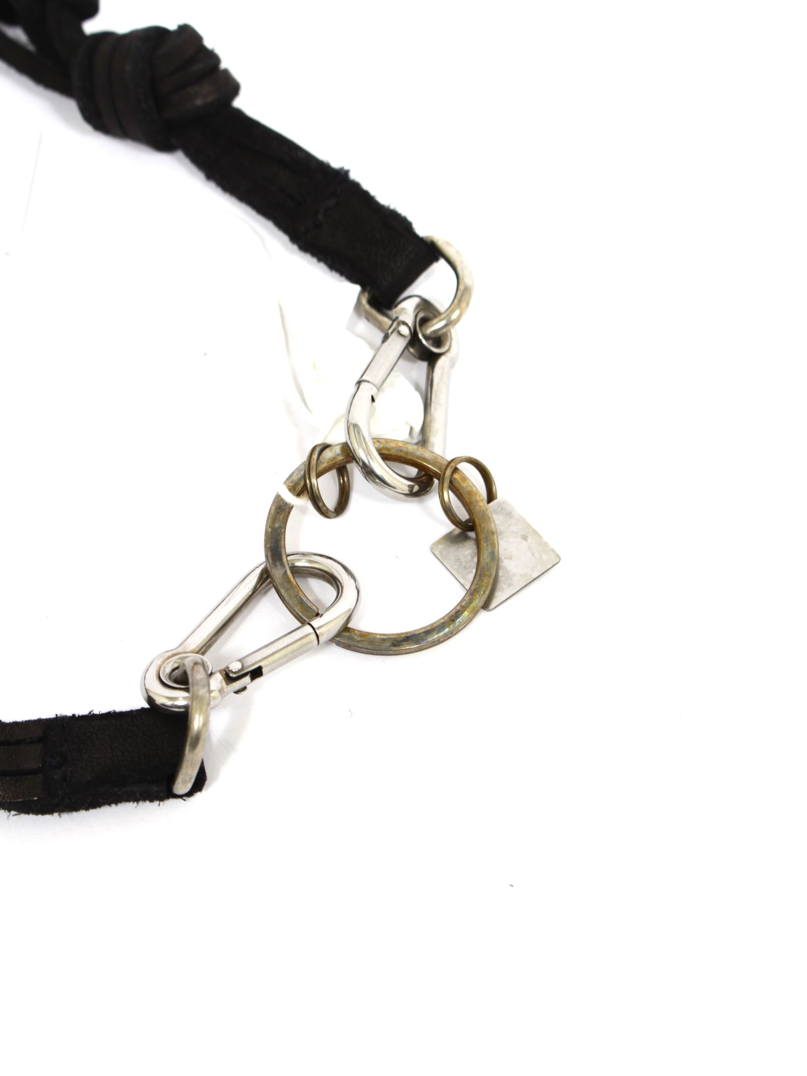 【CRD00】グロッポーネ レザー キーチェーン / GROPPONE FULL GRAIN KEY CHAIN / ブラック