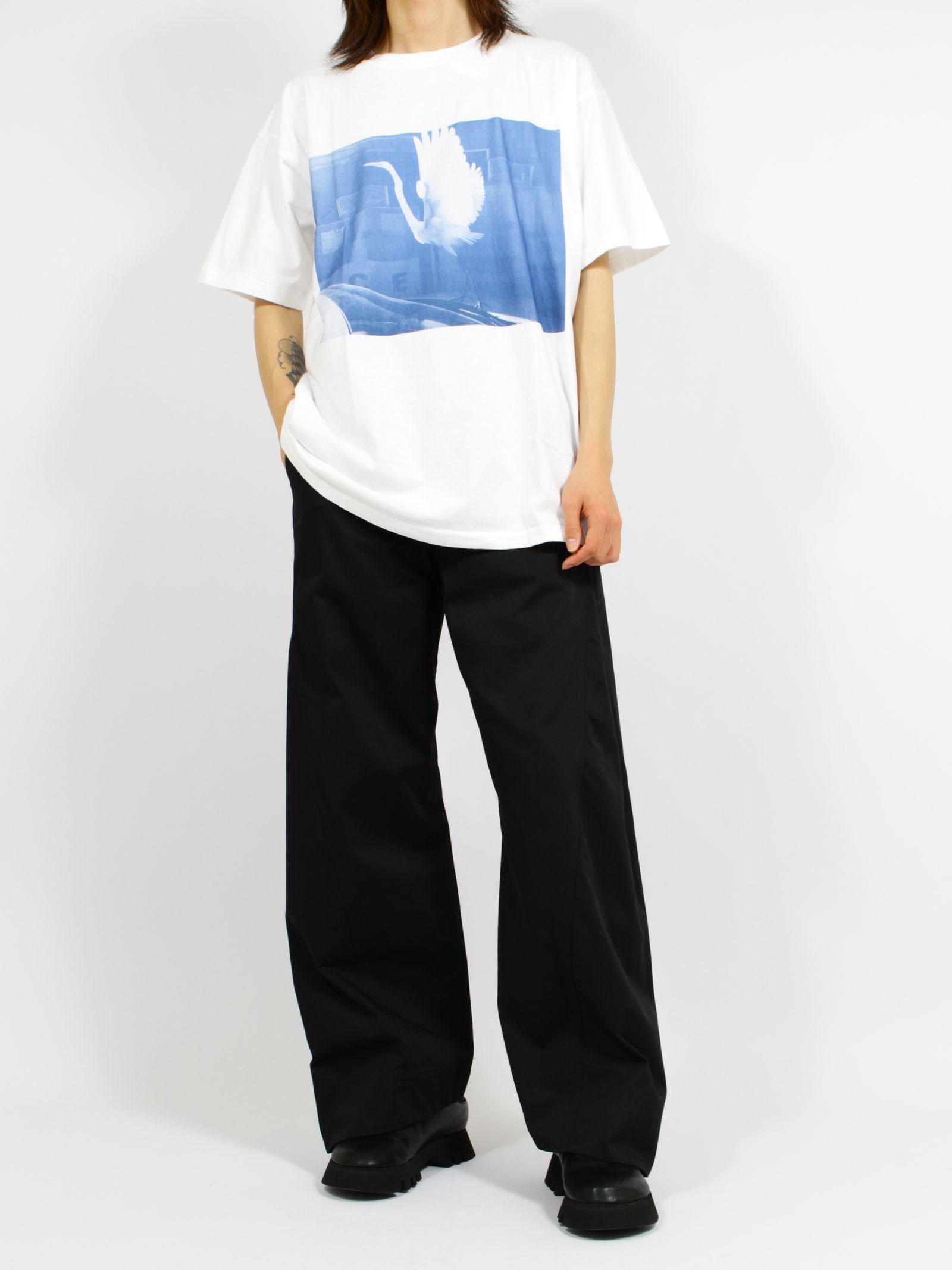 【26SS】ティム・バーバー フォトグラフ バード Tシャツ オニータ / Tim Barber Photograph BIRD T-SHIRT ONIETA / ホワイト