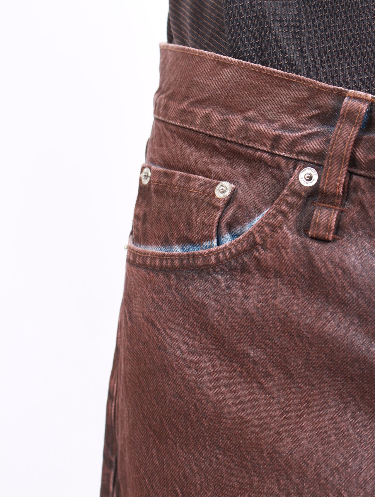 【25AW】スキッド ジーンズ ワイド デニム パンツ / SKID JEANS / BLUE VINTAGE CLAY COAT(ブルーブラウン)