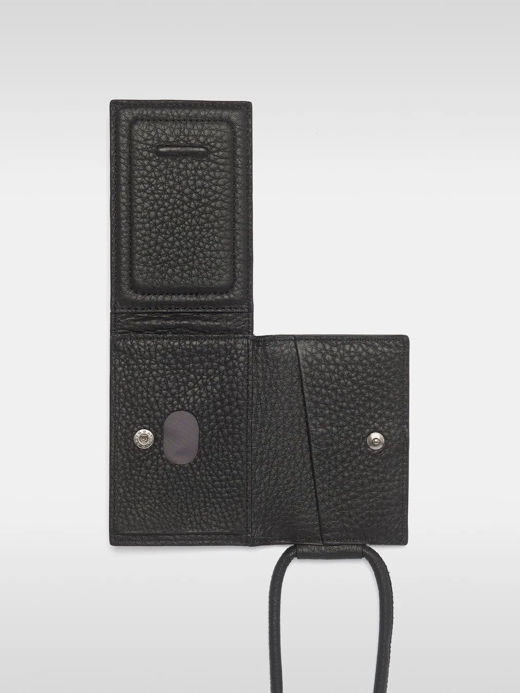 ストラップ付 レザー カードケース / STRAPPED ACCESORY CARDCASE / ブラック