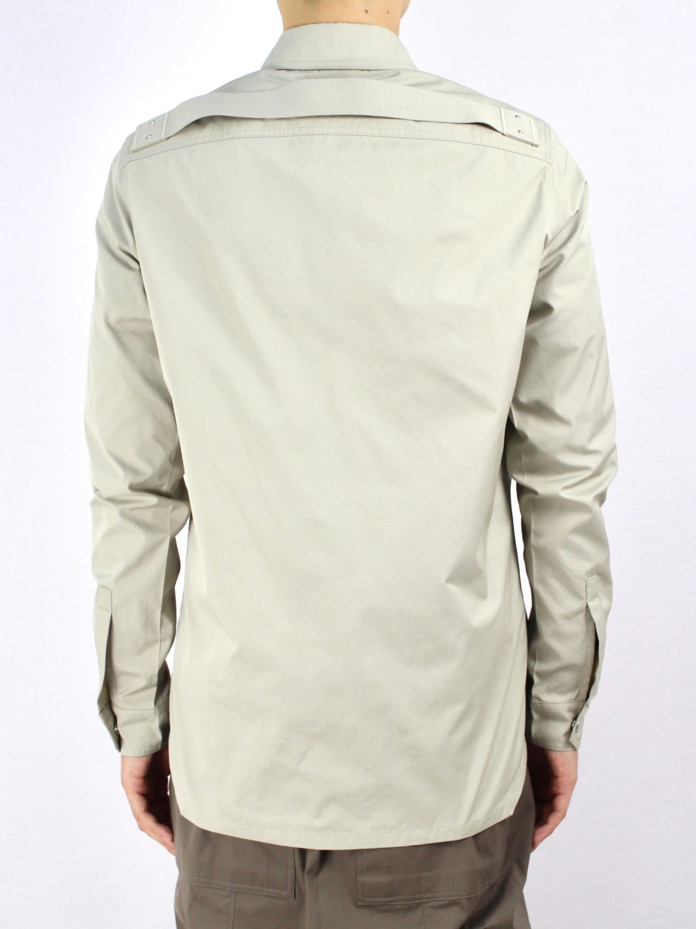 リックオウエンス  23SS  OUTERSHIRT/RU01C4236-ZL ウールアウター長袖シャツ  メンズ 46