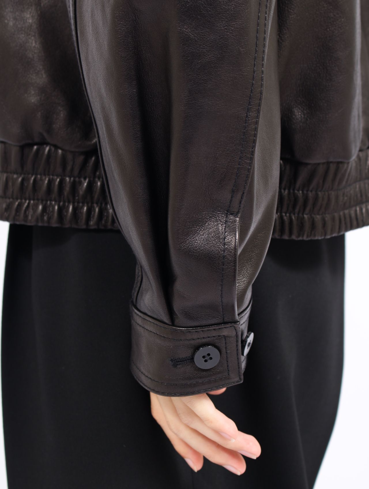 ANOTHER OFFICE - 【25AW】ラムスキン レザー ユーティリティ ブルゾン