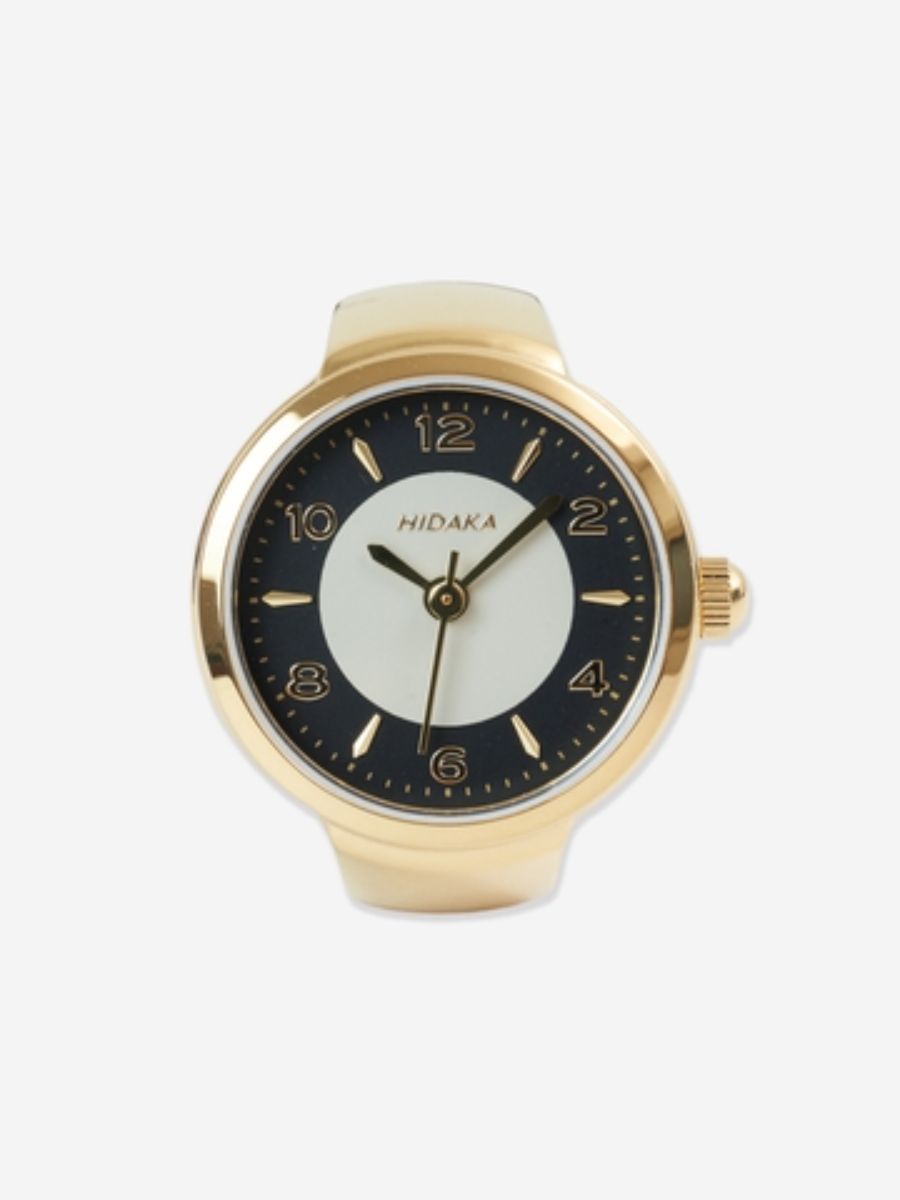 ブルズアイ・リング・ウォッチ 時計リング / BULLSEYE RING WATCH / ブラック×シルバー