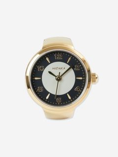 ブルズアイ・リング・ウォッチ 時計リング / BULLSEYE RING WATCH / ブラック×シルバー