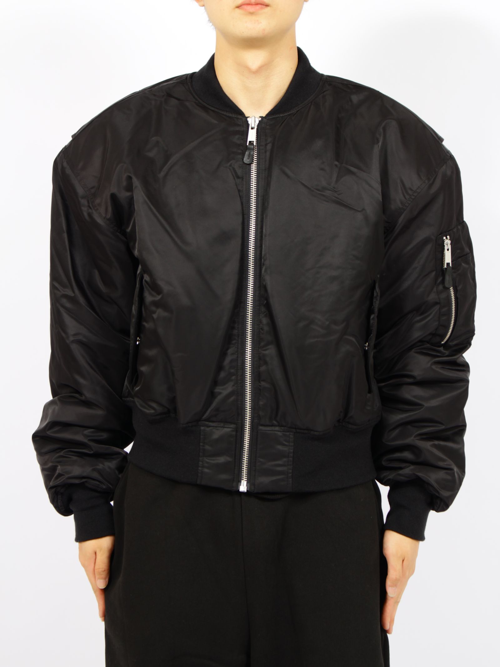 クロップド ブロード ボンバー / CROPPED BROAD BOMBER / OIL(ブラック)