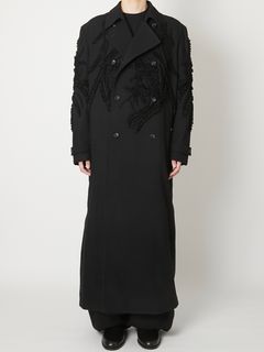 【26AW】ロング ウール コート / LONG WOOL COAT / ブラック