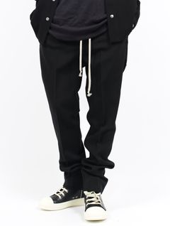 【25AW】ドローストリング スリム サルエルパンツ / DRAWSTRING SLIM LONG / ブラック×パール