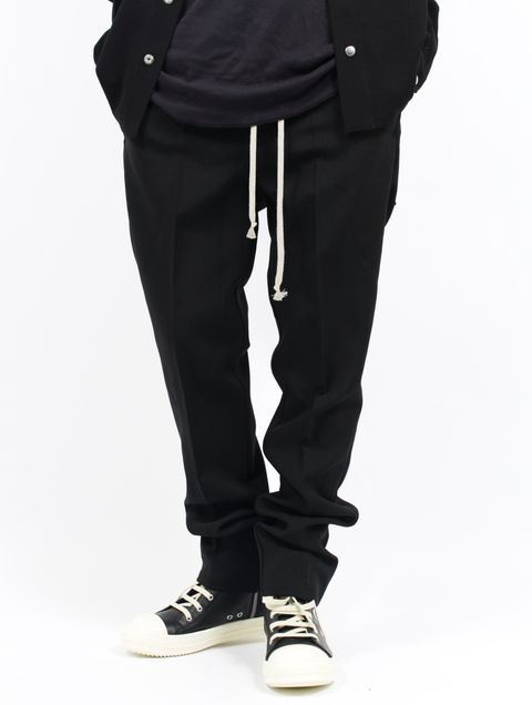 【25AW】ドローストリング スリム サルエルパンツ / DRAWSTRING SLIM LONG / ブラック×パール