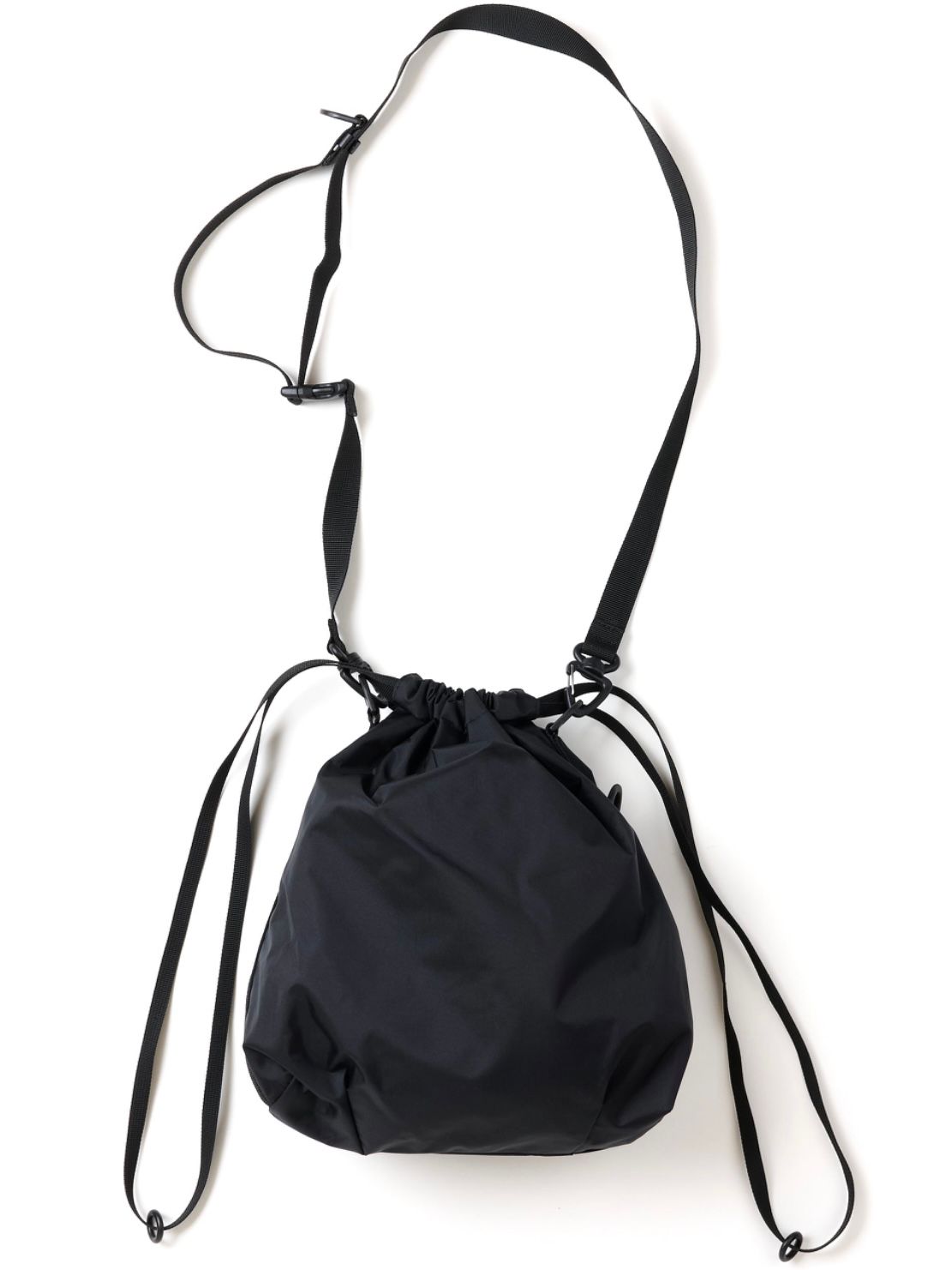 ドローストリング ショルダーバッグ / DRAWSTRING BAG (SMALL) / ブラック