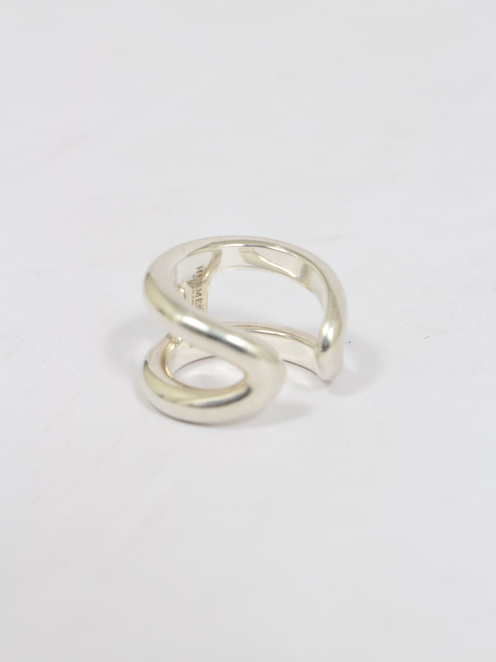【HERMES VINTAGE】 オスモズ リング GM シルバー925 / OSMOSE RING GM 58 / シルバー