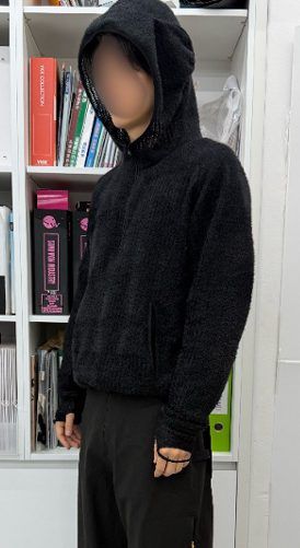 【26AW】イヤーフラップフーディー パーカー SAN SAN X JIAN YE EAR FLAP HOODIE / ブラック