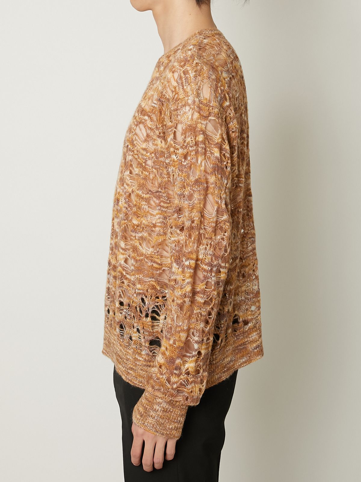 【25AW】モヘア ニット 長袖 プルオーバー / MOHAIR KNIT / イエロー