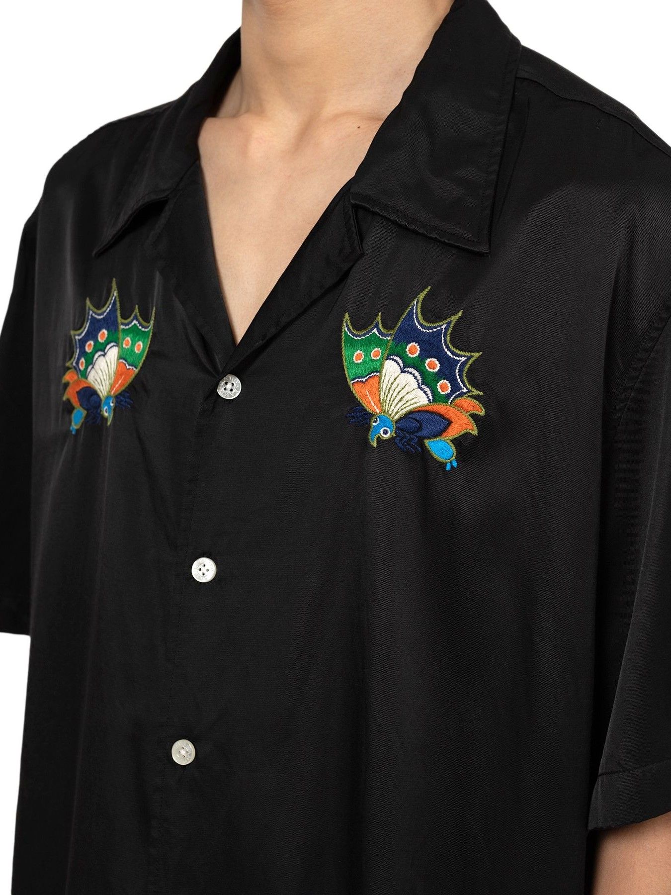 【25SS】"アゲハ" 刺繍 シャツ / “AGEHA” EMBROIDERY SHIRT / ブラック