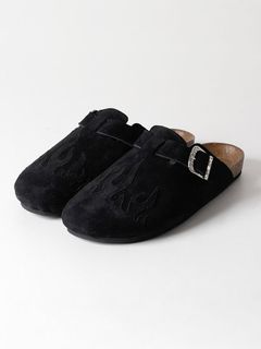 【26SS】フレイム パターン サボ サンダル / FLAME PATTERN SABO SANDALS / ブラック