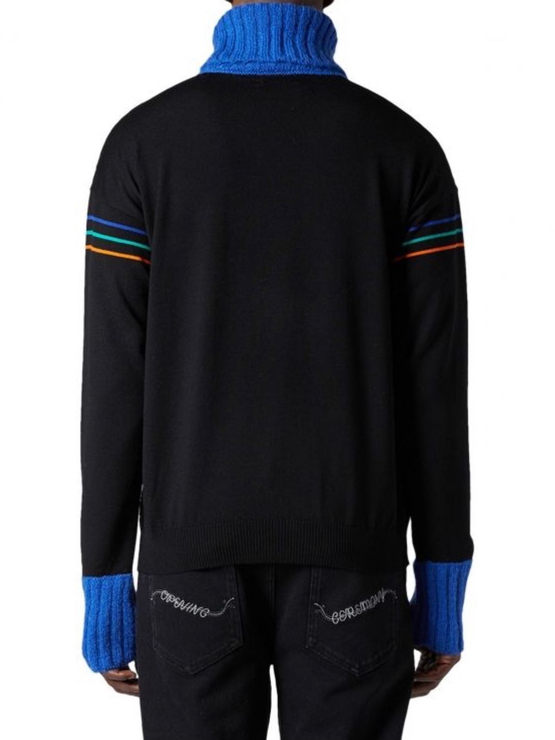 サインブロックカラー タートルネック / OC SIGN BLOCKCOLOR TURTLENECK / ブラック×ブルー