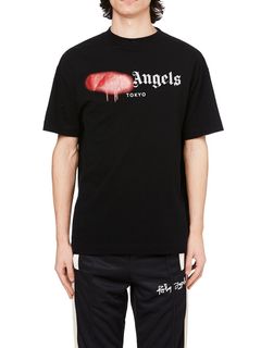 Palm Angels 東京 スプレーペイント シティロゴ Tシャツ Tokyo Sprayed Logo Tee ブラック レッド Story