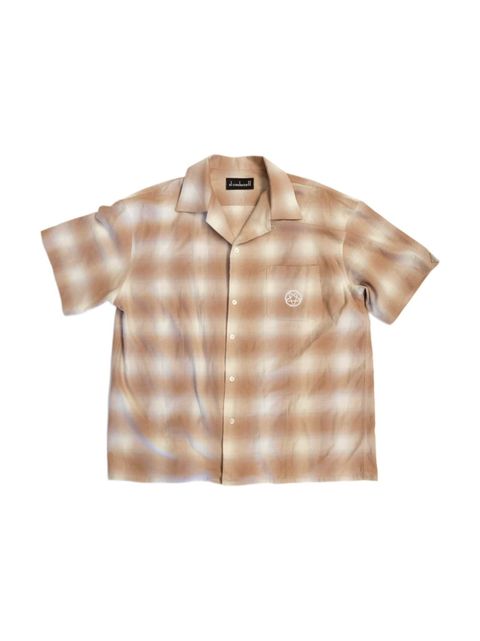 コットン フランネル ショート スリーブ プリンテッド シャツ / COTTON FLANNEL SHORT SLEEVE PRINTED SHIRT / ピンク