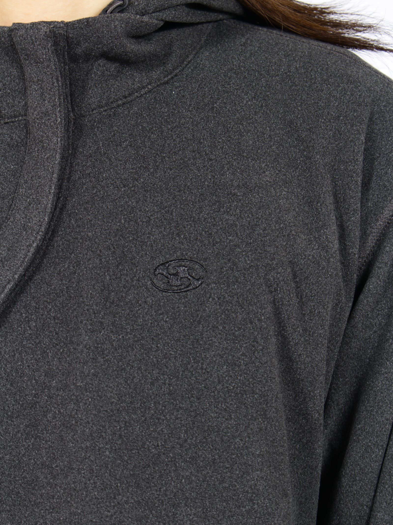 【26AW】レイヤード フーディー パーカー / LAYERED HOODIE / チャコール