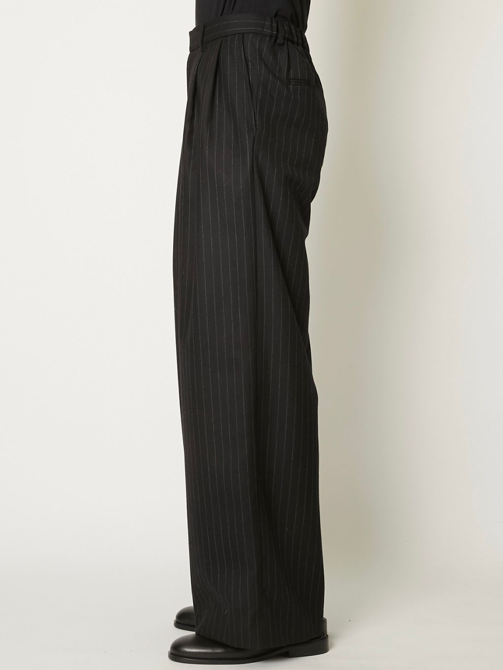 【26AW】ワイド トラウザーズ / WIDE TROUSERS / ブラック