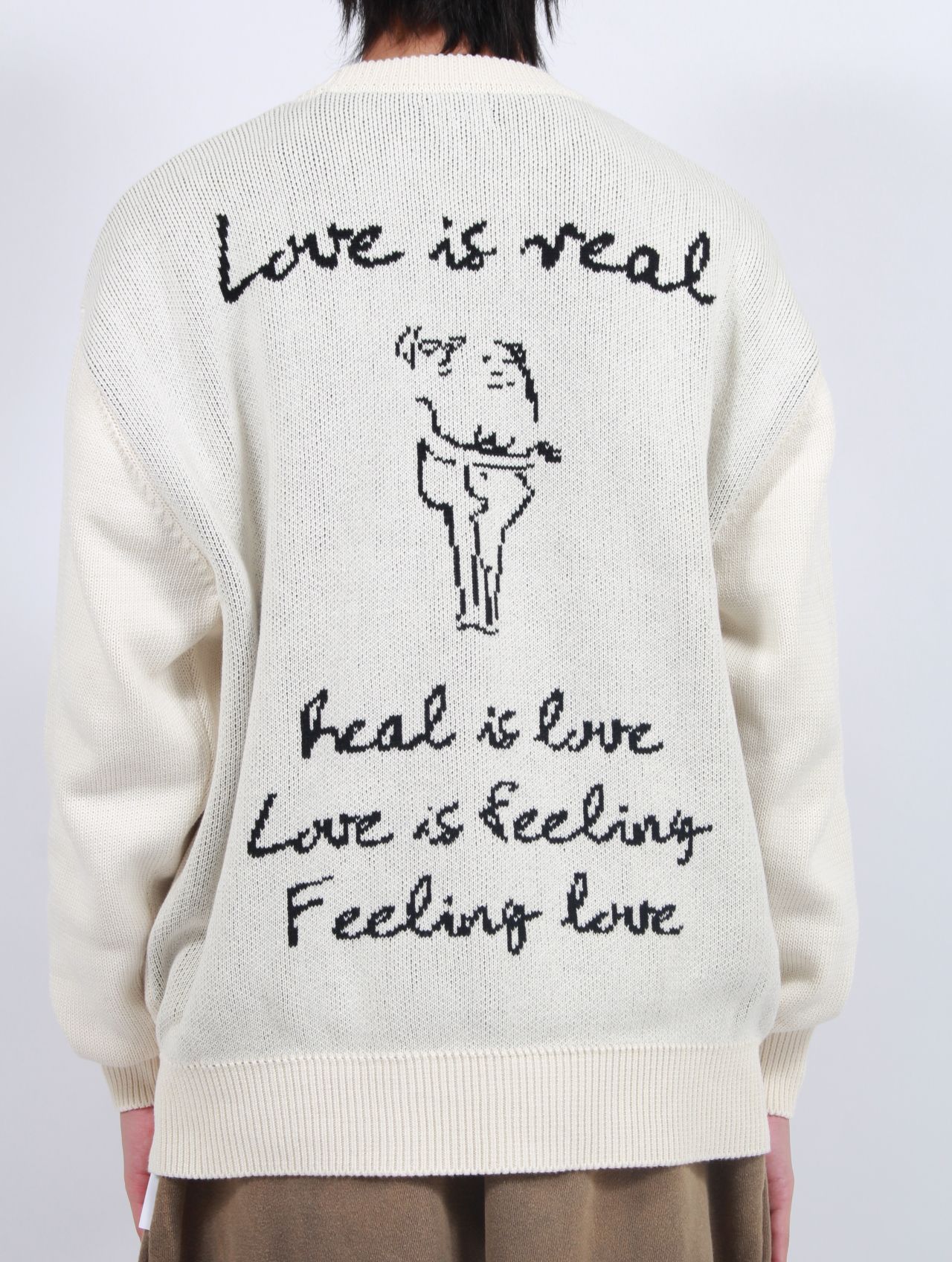 【25SS】ラブ イズ リアル コットン ニット セーター  / LOVE IS REAL KNIT / ホワイト