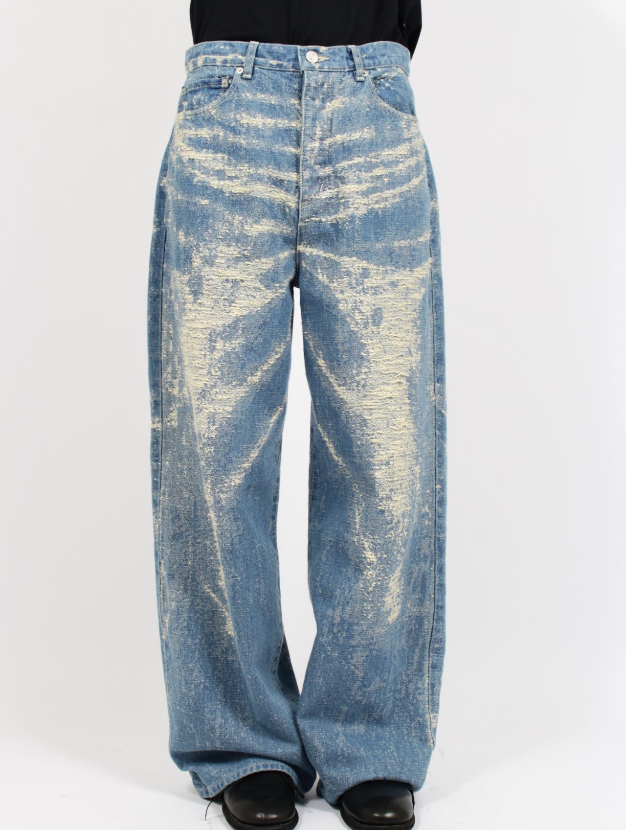 【26SS】ワイド デニム パンツ / WIDE DENIM / インディゴブリーチ