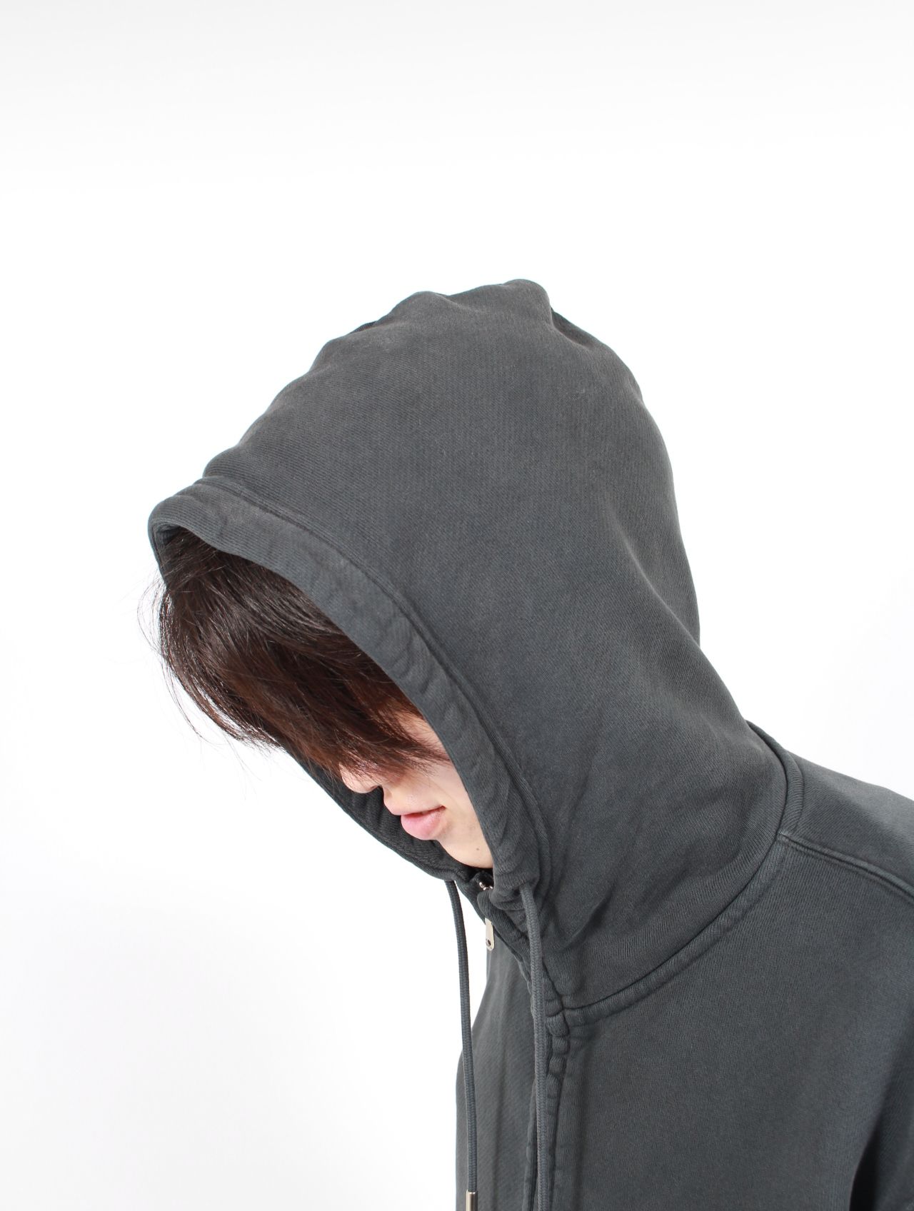 トップス bijou puff sweat XTFHJ01J1 スムースタッチ クロップド丈 パーカー ジップアップ