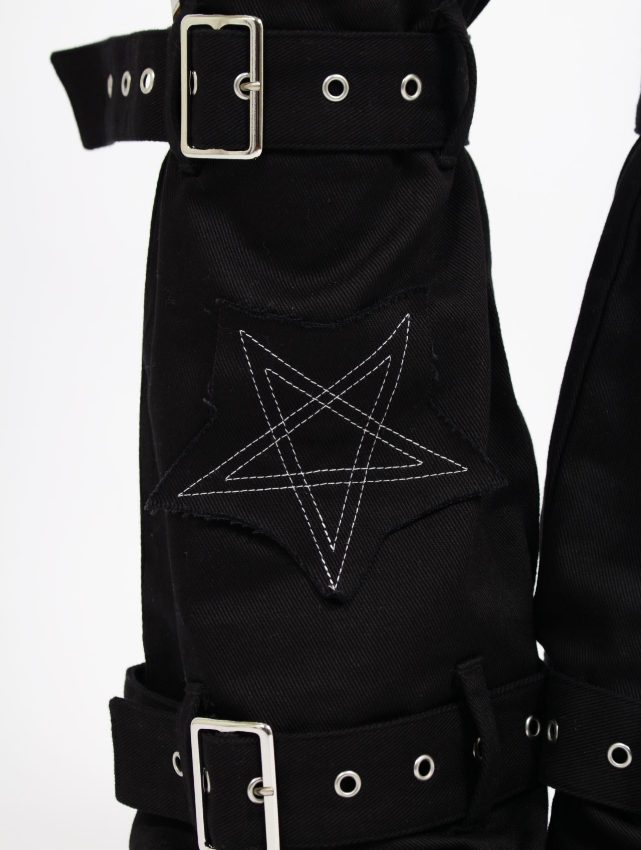 【26SS】コットン ベルテッド レッグウォーマー "ペンタグラム" / COTTON BELTED LEG WARMER 'PENTAGRAM / ブラック