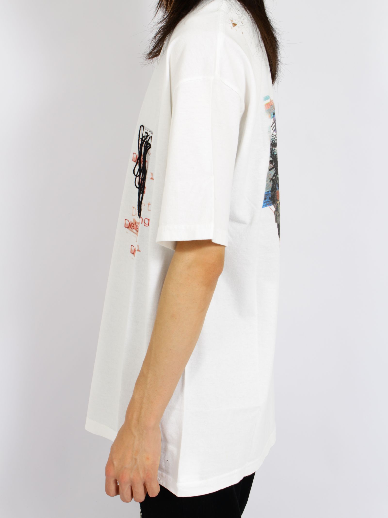 【26AW】バックプリント セブ VS レイン ショート スリーブ Tシャツ バージョン キュータ 半袖 カットソー / SEV VS LAIN S/SL TEE VER,Q-TA / ホワイト