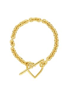 【25AW】ハート ブレスレット / HEART BRACELET (SMALL LINK) / ゴールド