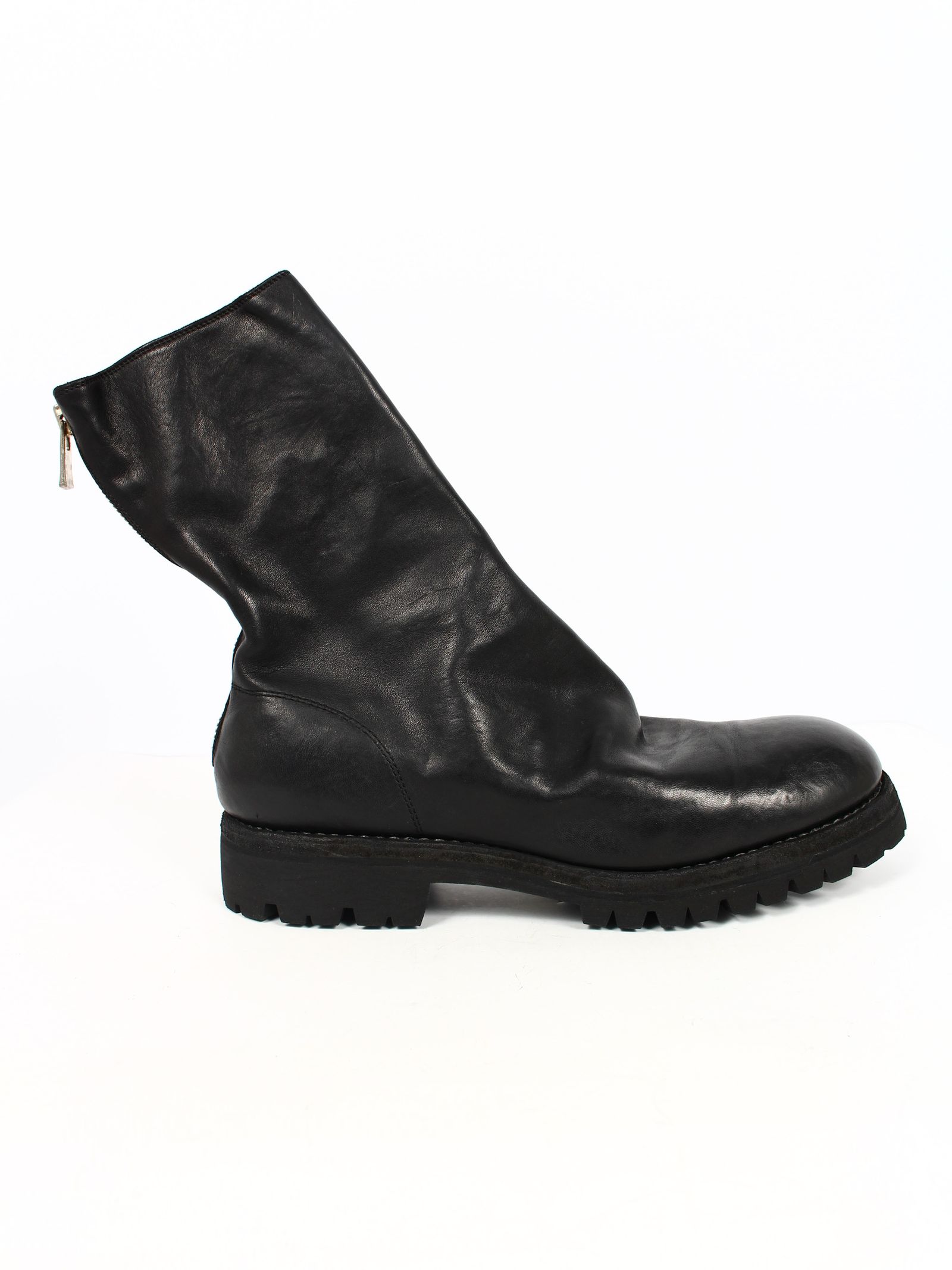 GUIDI - 【788V】バックジップ ブーツ ホース(馬革) フルグレイン レザー / BACK ZIP HIGH BOOT / ブラック |  STORY