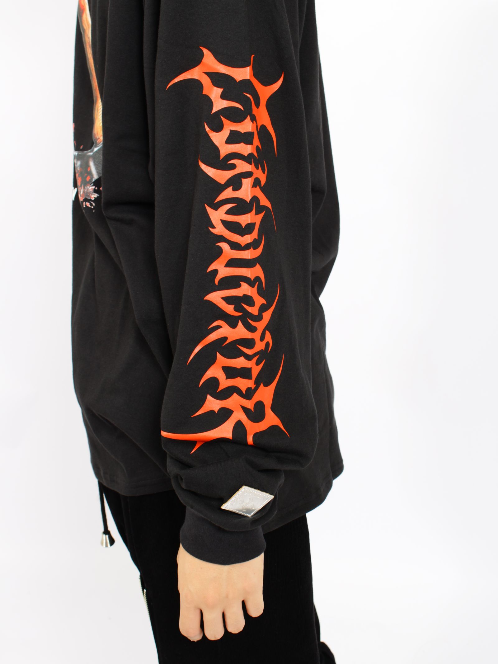 【 13日の金曜日 コラボ 】ポスター ビジュアル ロングスリーブ Tシャツ 長袖 カットソー/ xFRIDAY THE 13TH POSTER VISUAL L/S T-SHIRT / ブラック
