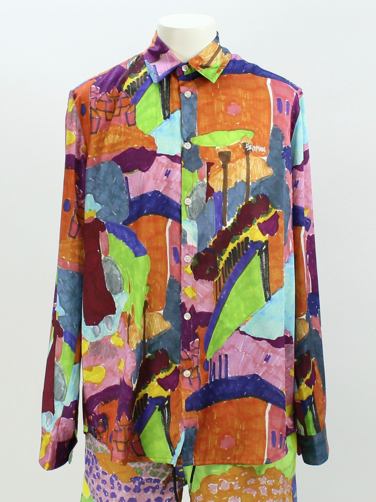都市柄 アートシャツ / LONG SLEEVE SHIRT IN ALL OVER “VIALI” / マルチカラー